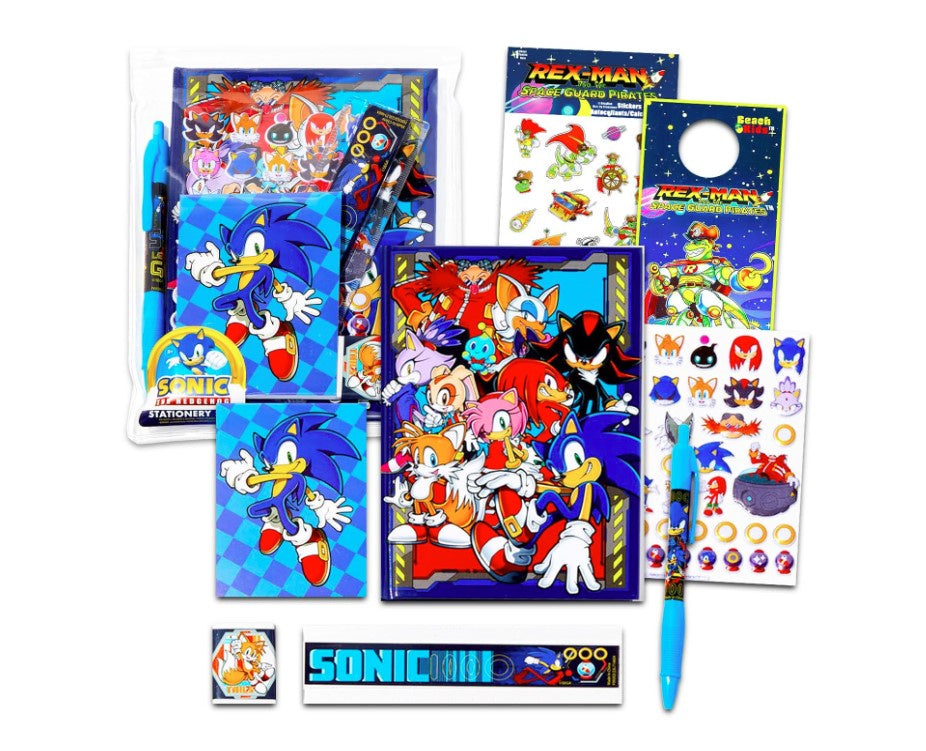 Sonic 6pc Stationery Set in Zipper Bag