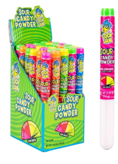 Lock Jaw Sour Candy Powder Tubes