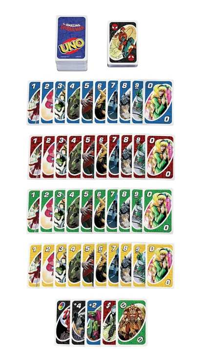 Spiderman Uno Cards on 12pc Clip Strip