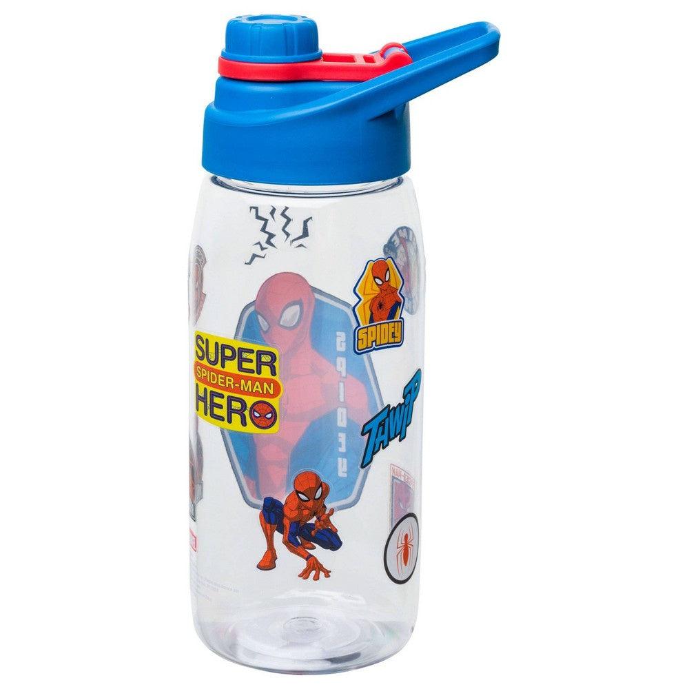 Spiderman 20oz Hinged Handle Plastic Sports Bottle