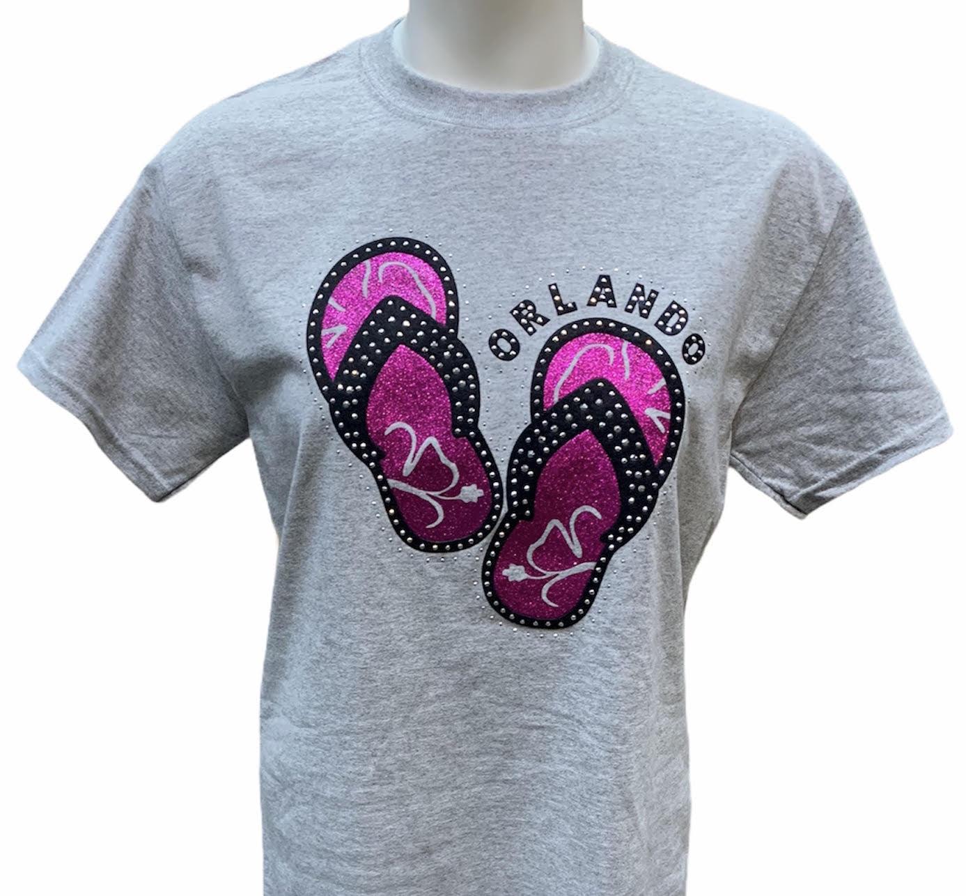 Sports Grey Orlando T-Shirt w/Stone Flip Flops