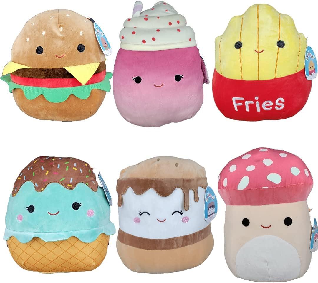 SQUISHMALLOW Kellytoy - Bundle of 6pcs Squishmallows (5 Inch Each) - Food Squad