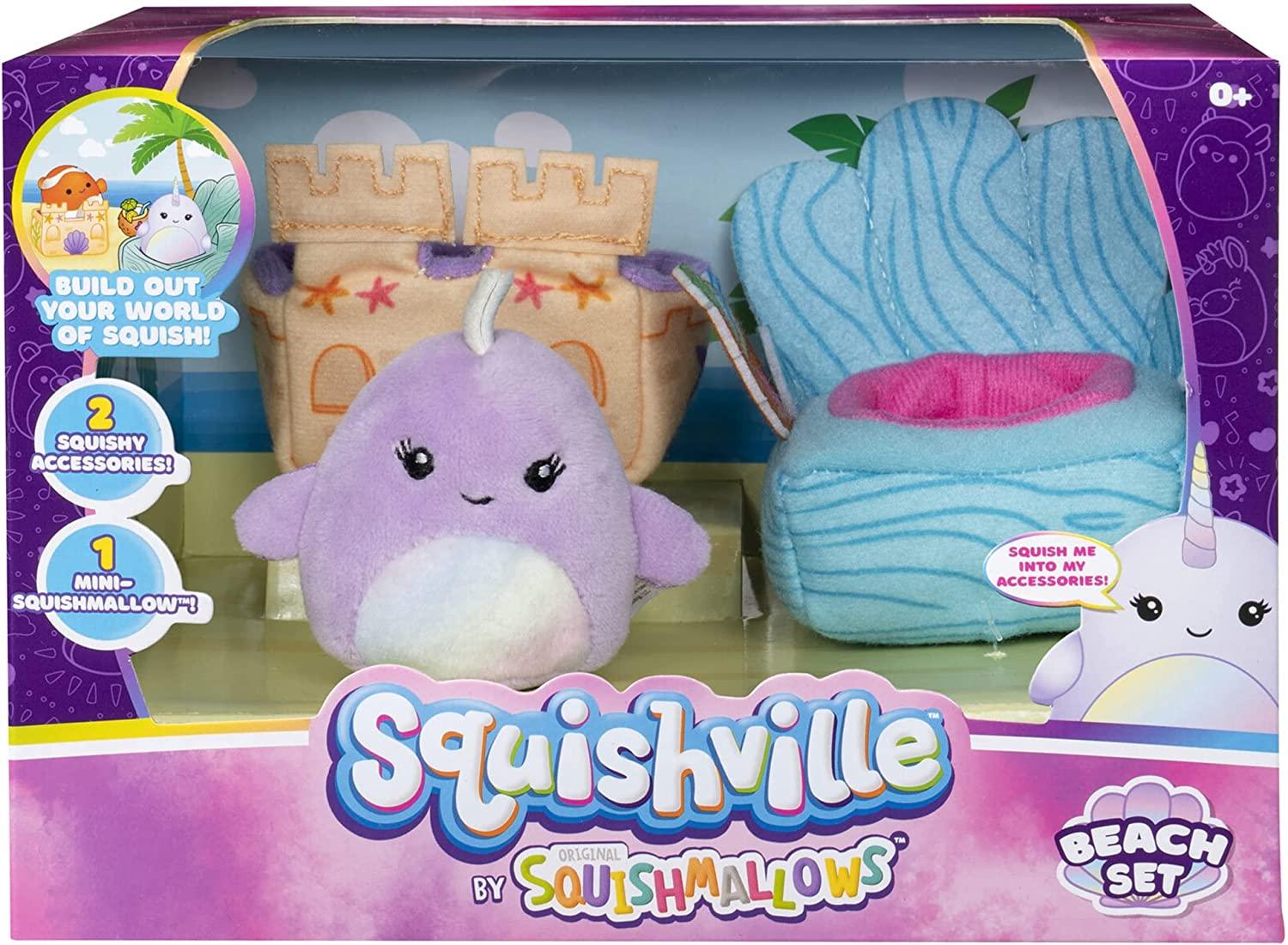 Squishmallows Squishville! Camping Set Mini Plush Playset