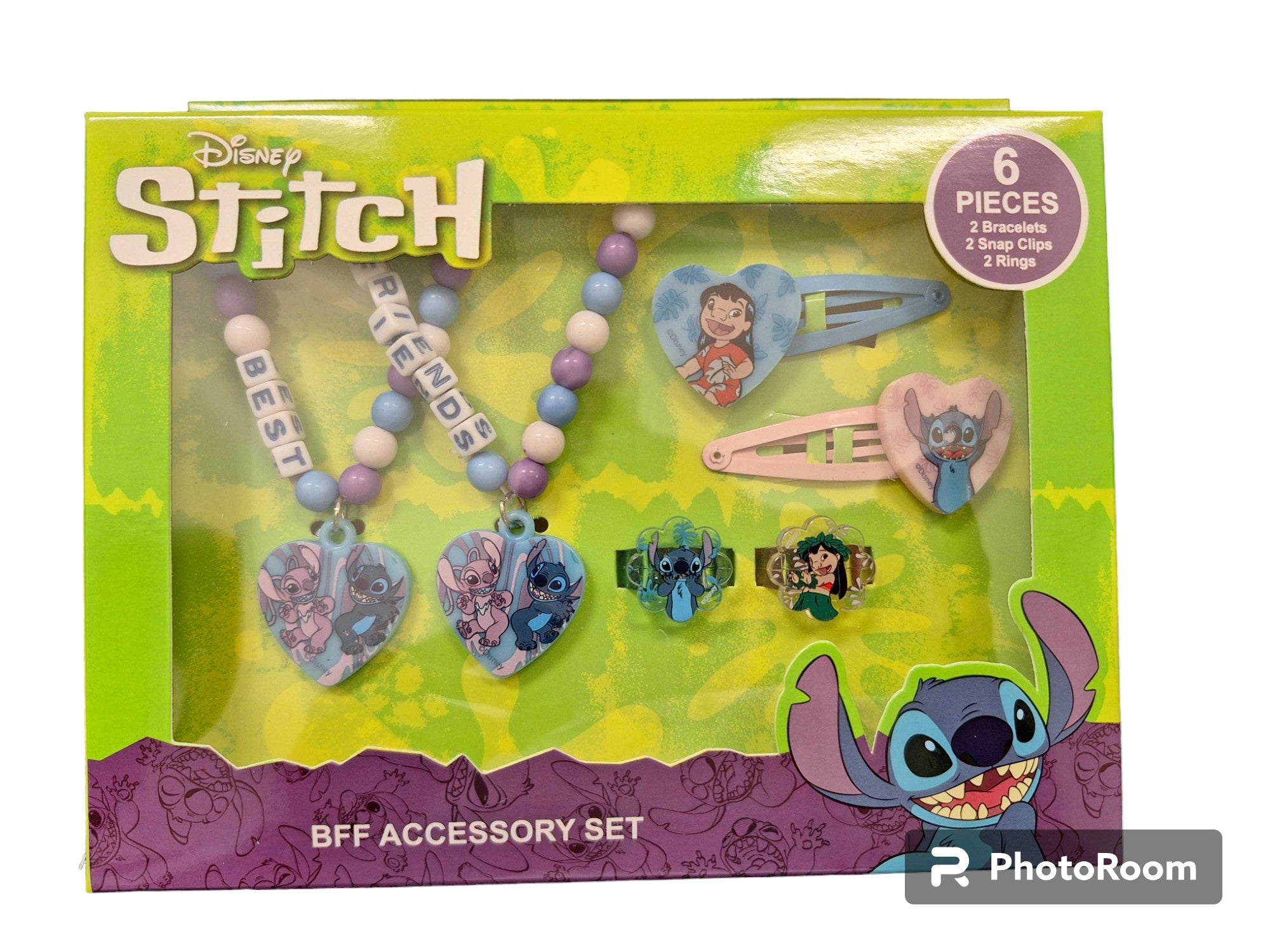Stitch Accessory Set Included 2 Beaded Bracelet