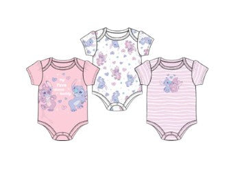 Disney Stitch & Angel Baby Girls 3Pk Bodysuits