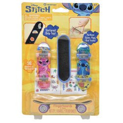 Stitch & Angel 3pk Fingerboards with accessories on card