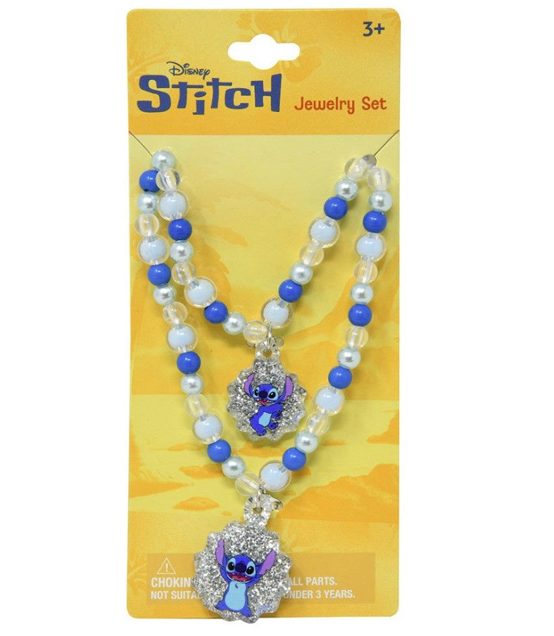 Stitch Necklace & Bracelet Set on card