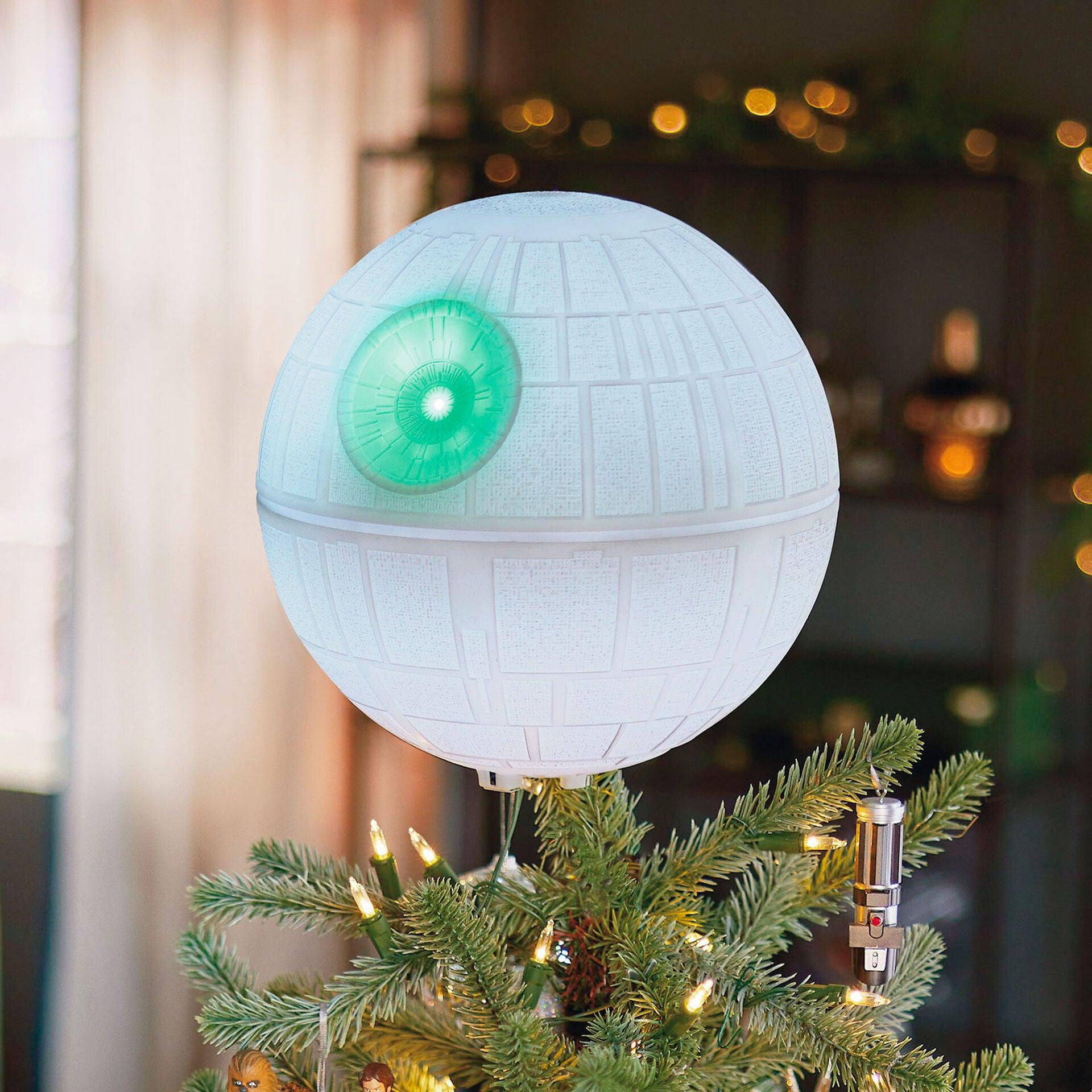 Star Wars Death Star Inspired Christmas Tree Ornament with LEDs and On/Off  Switch