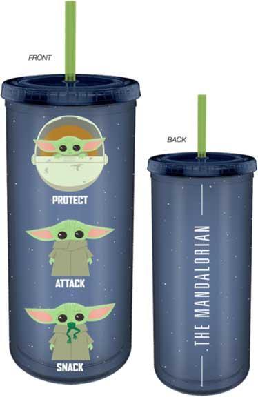 Star Wars The Mandalorian Protect Attack 20 oz. Cup w/ Lid And Straw