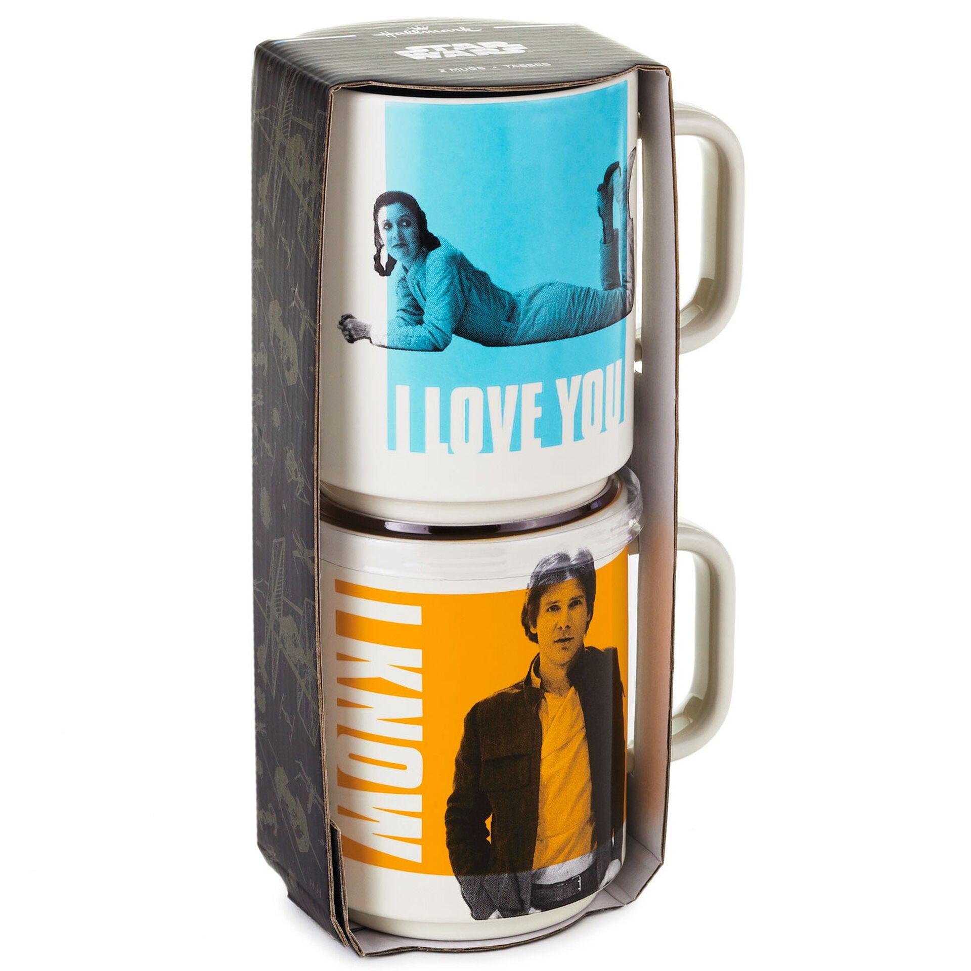 Star Wars™ Han Solo™ and Princess Leia™ Bespin™ I Love You I Know Stacking Mugs