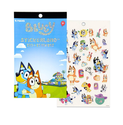 Bluey 4 Sheet Foil Cover Sticker Pad, 200+ Stickers