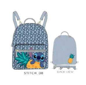 Disney Stitch 12" Leather Backpack w/ Patch