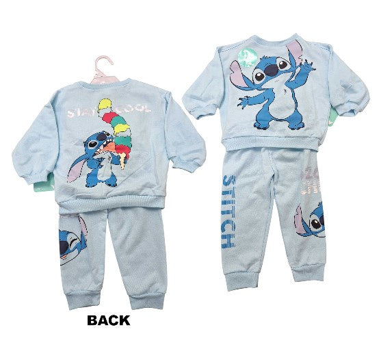 Stitch ''Stay Cool'' 2 Pc Toddler Fleece Set Light Blue