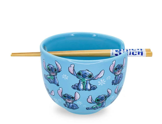 Lilo & Stitch Ceramic Ramen Bowl 20oz w/Chopsticks