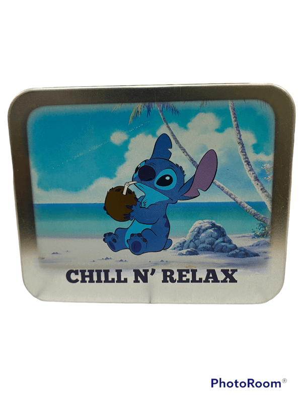 Stitch Chill N Relax Bifold Wallet in a Decorative Tin Case