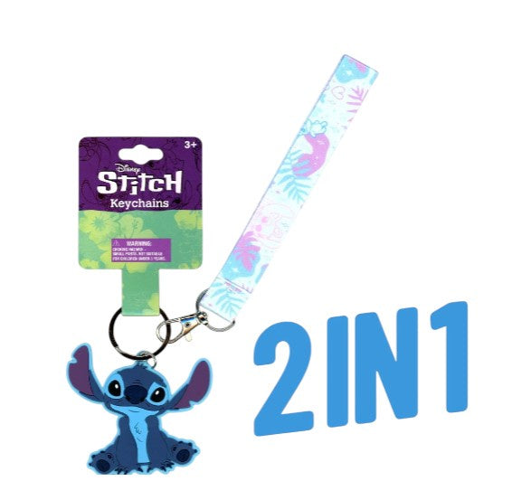 Stitch Lanyard with Rubber Keychain