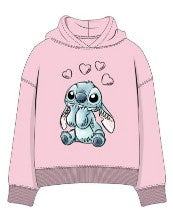 Stitch To My Heart Youth Oversized Hoodie Pink