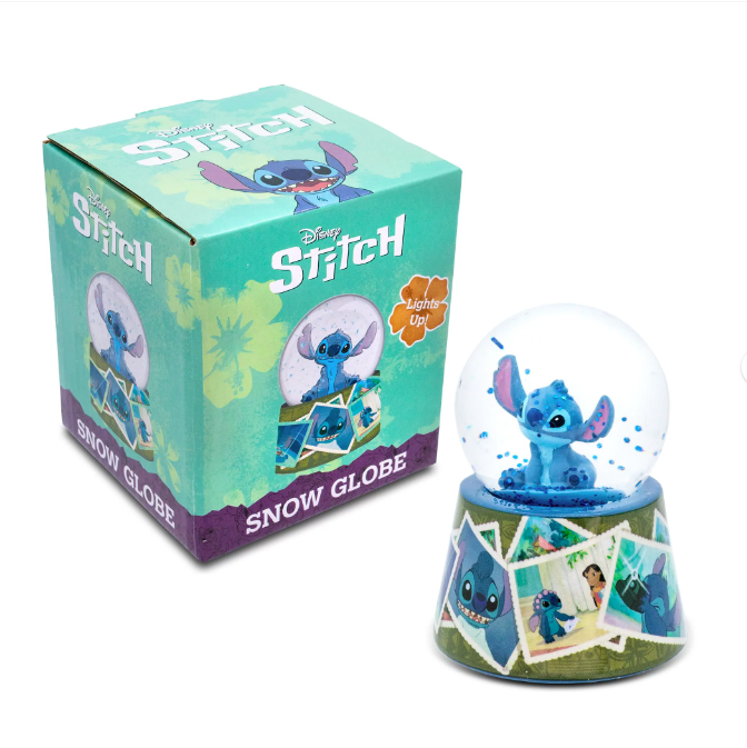 Disney Stitch Mini Light-Up Snow Globe in Box