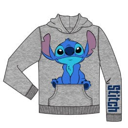 Disney Youth Stitch Bench Warmer Pullover Hoodie, Gray