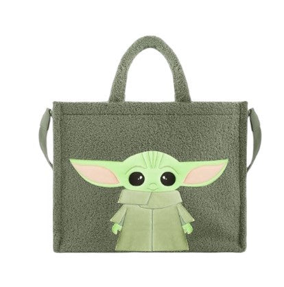 Star Wars Grocu Large Travel Sherpa Tote Bag Green