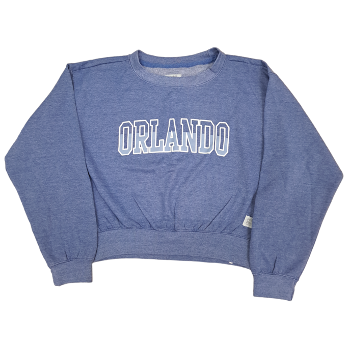 Blueberry Crew Neck Sweatshirt Tonal Print Orlando