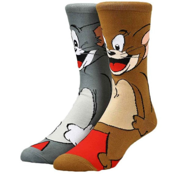 Tom & Jerry Men's 360 Character Crew Socks