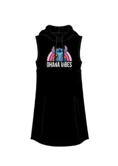 Stitch Ohana Vibes Black Junior Hood Tank Dress