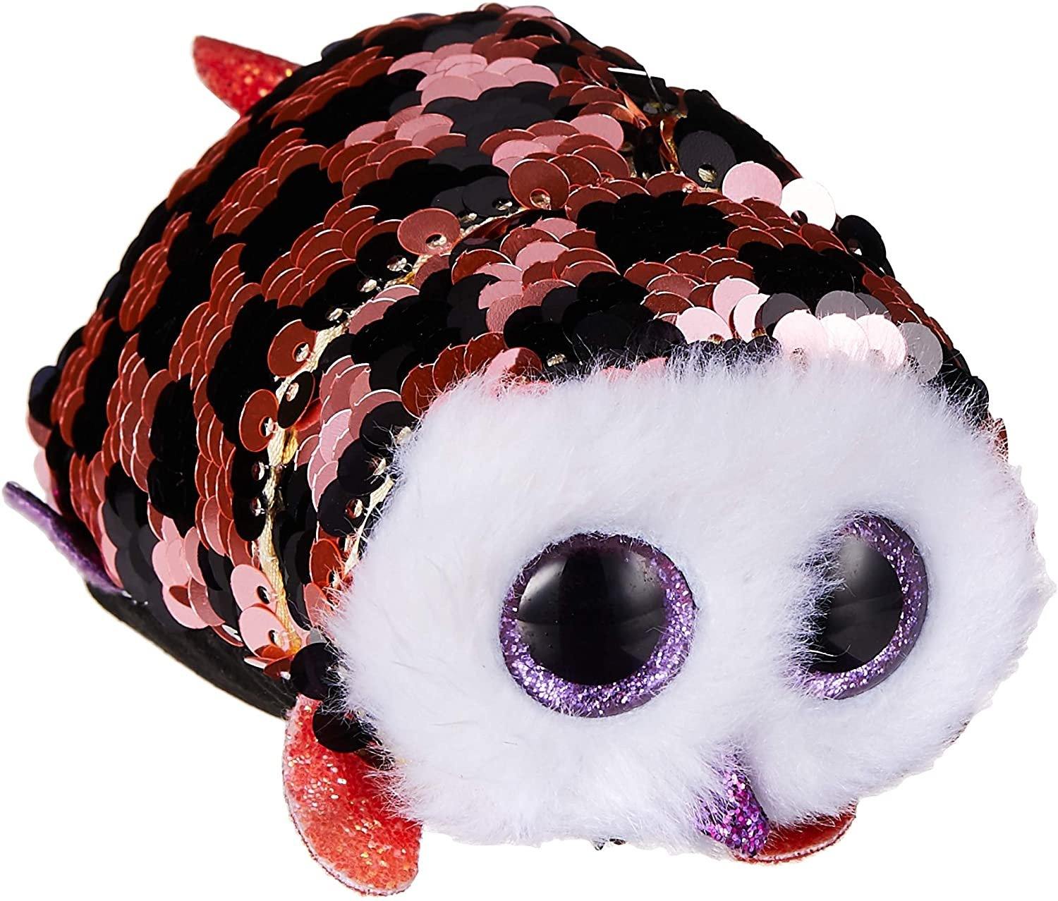 Teeny Tys Stackable Sequin Plush - CHECKS the Owl (4 inch)