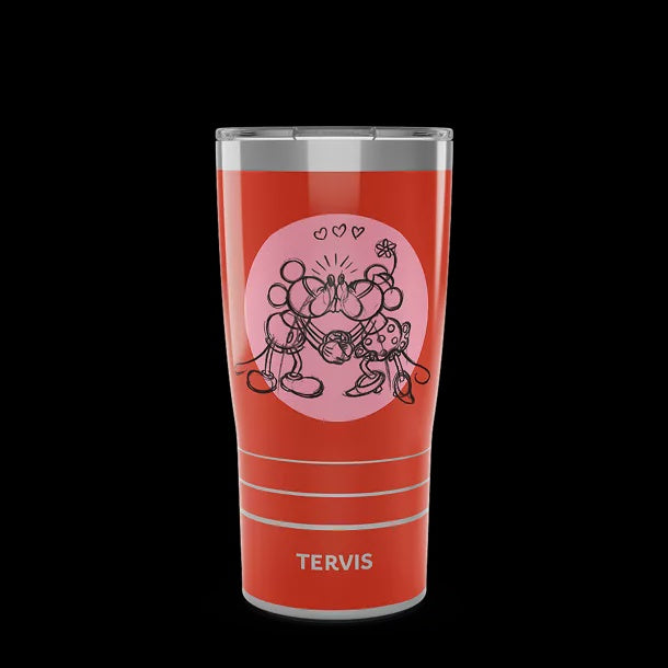 Disney - Mickey and Minnie Mouse Smooch Stainless Steel Tumbler with Slider Lid