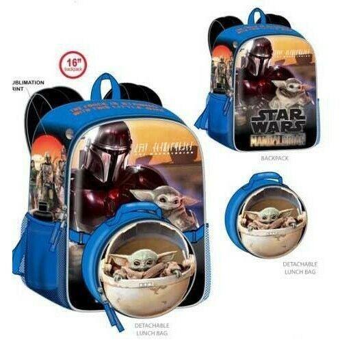 The Mandalorian 16" Backpack W/ Lunch Box