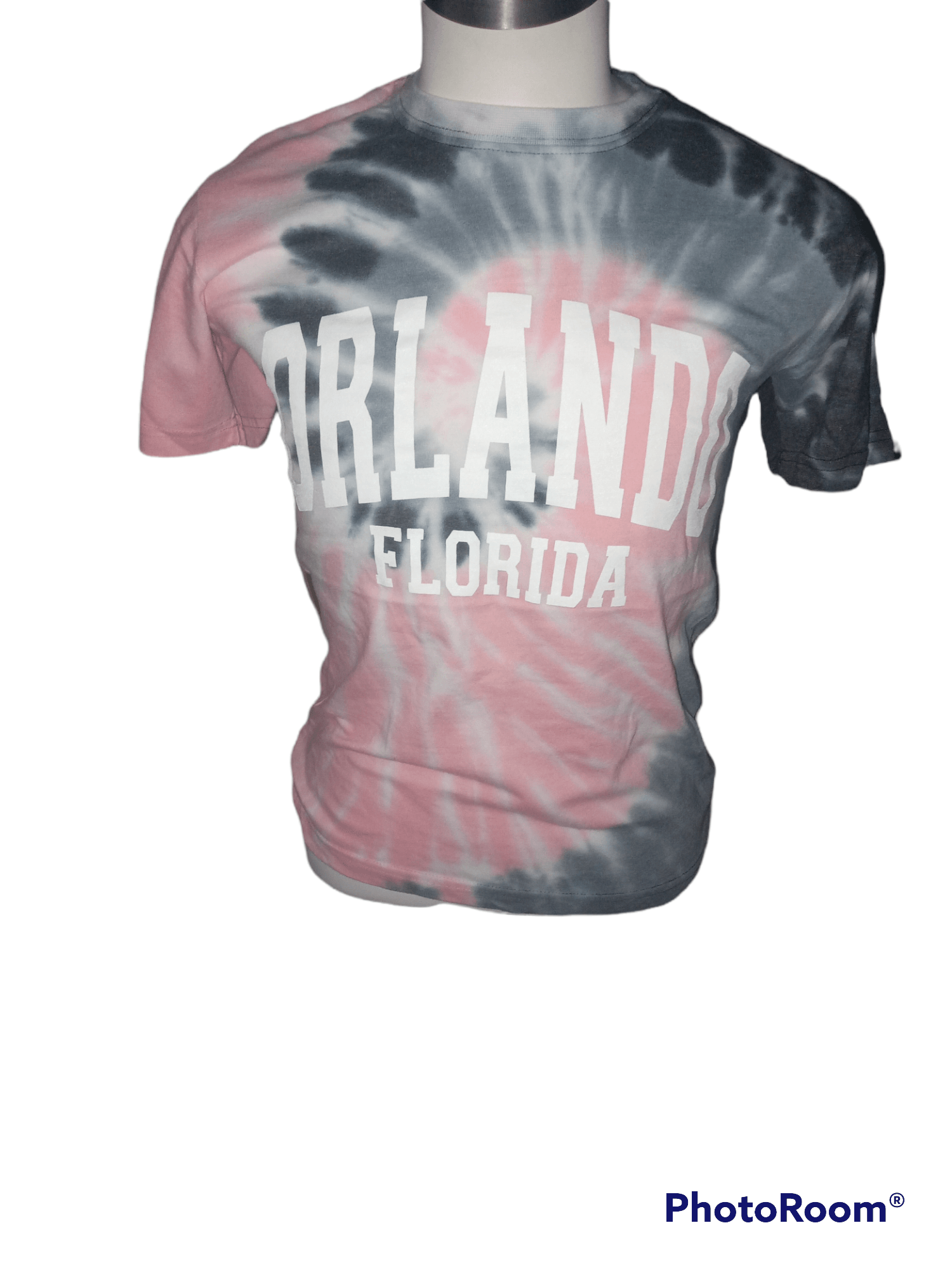 Tie Dye Short Sleeve Tee Shirts- Navy Fuschia