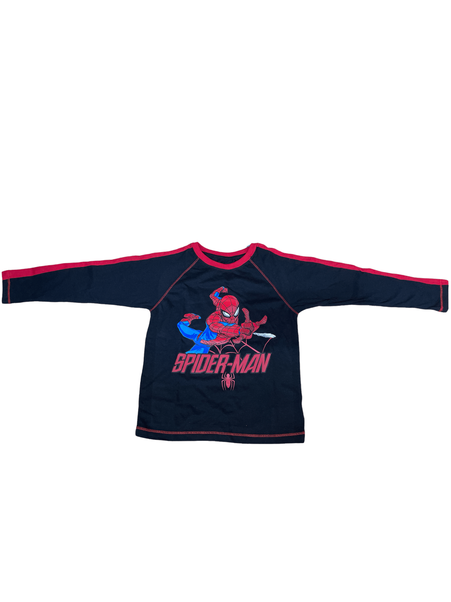 Toddler Long Sleeve Shirt Spiderman Black
