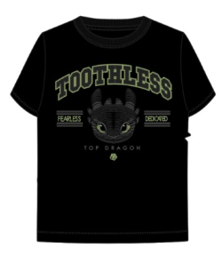 Dreamwork Fearless Toothless Black Youth Tee