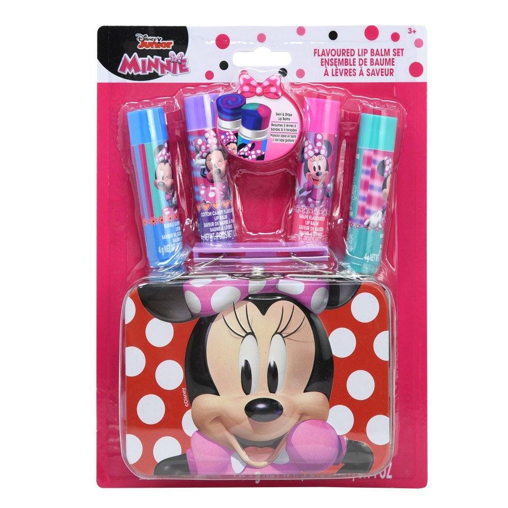 Townley Girl Disney Minnie Mouse Swirl Lip Balm with Tin, Pink, 5 Count