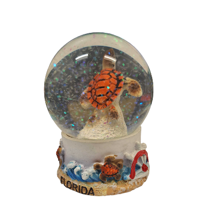 Florida Turtle Polyresin Snow Globe