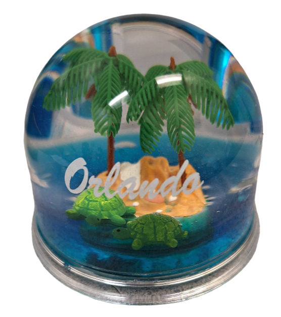 Turtle/Palm Orlando FLT Paperweight Dome