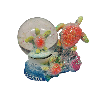 Florida 3 Turtles Polyresin Water Globe