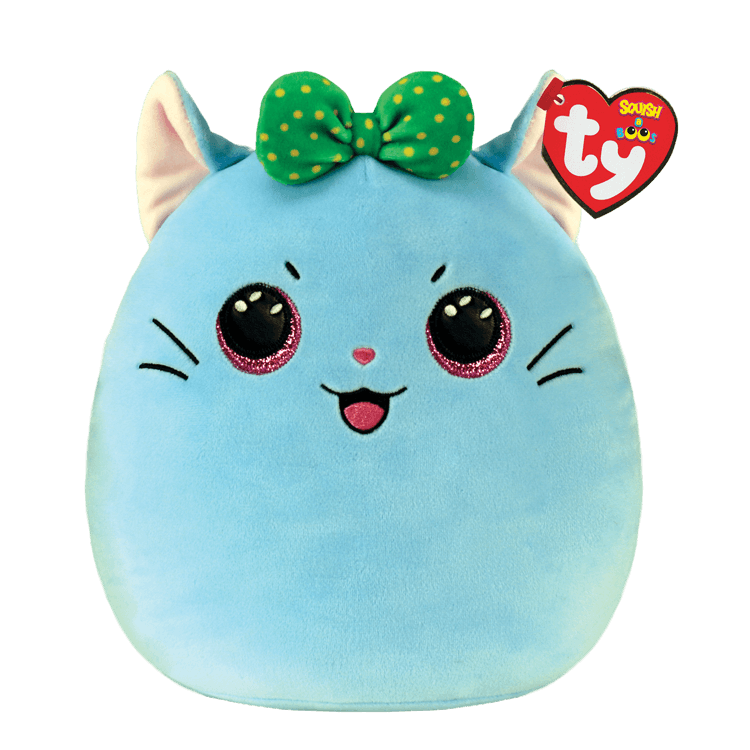 TY Squish-A-Boos - KIRRA The Blue Kitty Cat (10inch)