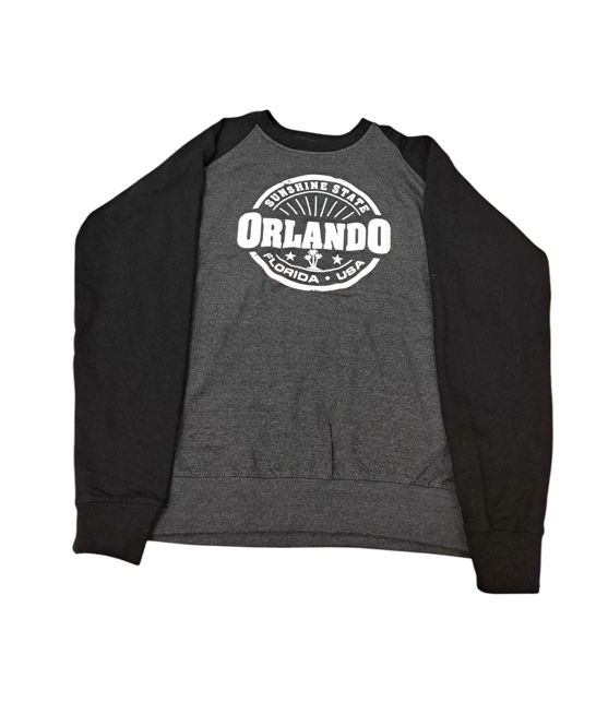 Unisex Sunshine State Orlando FL Fleece Crew Htr Char/Black