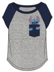 Stitch Hug Pocket Girls Fashion Contrast Shoulder