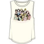 Princess Sketch Tank Jr Muscle Tank Shirt, Ivory