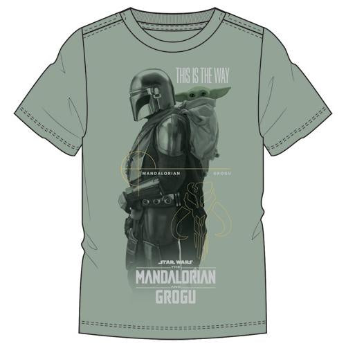Adult Star Wars The Mandalorian & Grogu Back Pack Black Tee