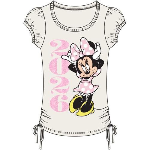 Disney 2026 Leaning Minine Girl Cinch Tie Tee Shirt
