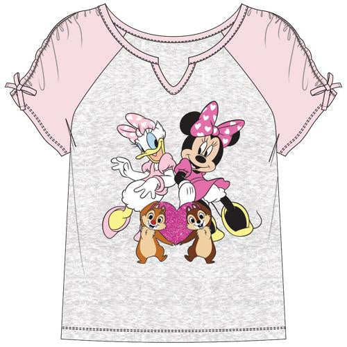 Girls Lovely Pals Cinch Sleeve Tee