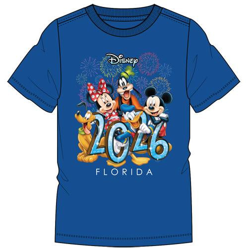 Disney Mickey & Friend FL 2026 BOOM Youth Blue Shirt