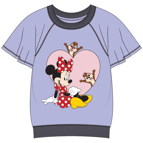 Girls Minnie-Munk Flutter Sleeve Top