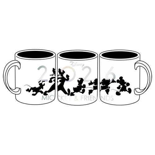 Disney 2026 Mickey & Friends Marching 11oz White Mug