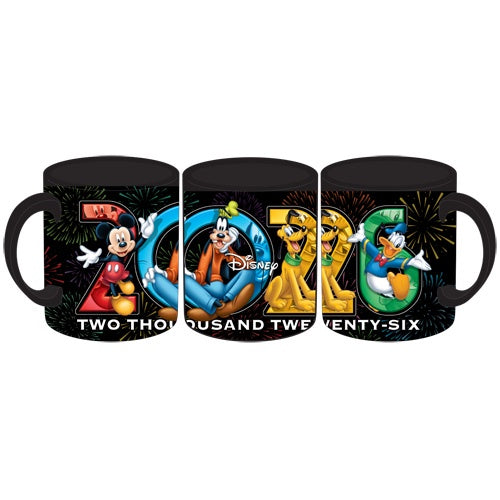 Disney 2026 Mickey & Friends Bursting Black Mug