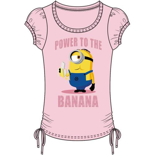 Girls Minions "Power to the Banana" Cinch Tee
