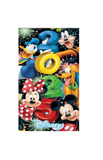 Disney 2025 Mickey & Gang Beach Towel Vertical Stack